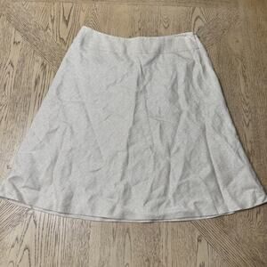 Talbots Petites Size 12 Tan Shimmer Linen Skirt‎